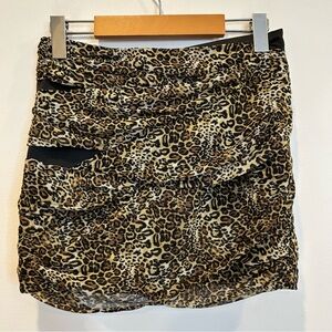 Bebe Y2K Cheetah Animal Print Mini Skirt